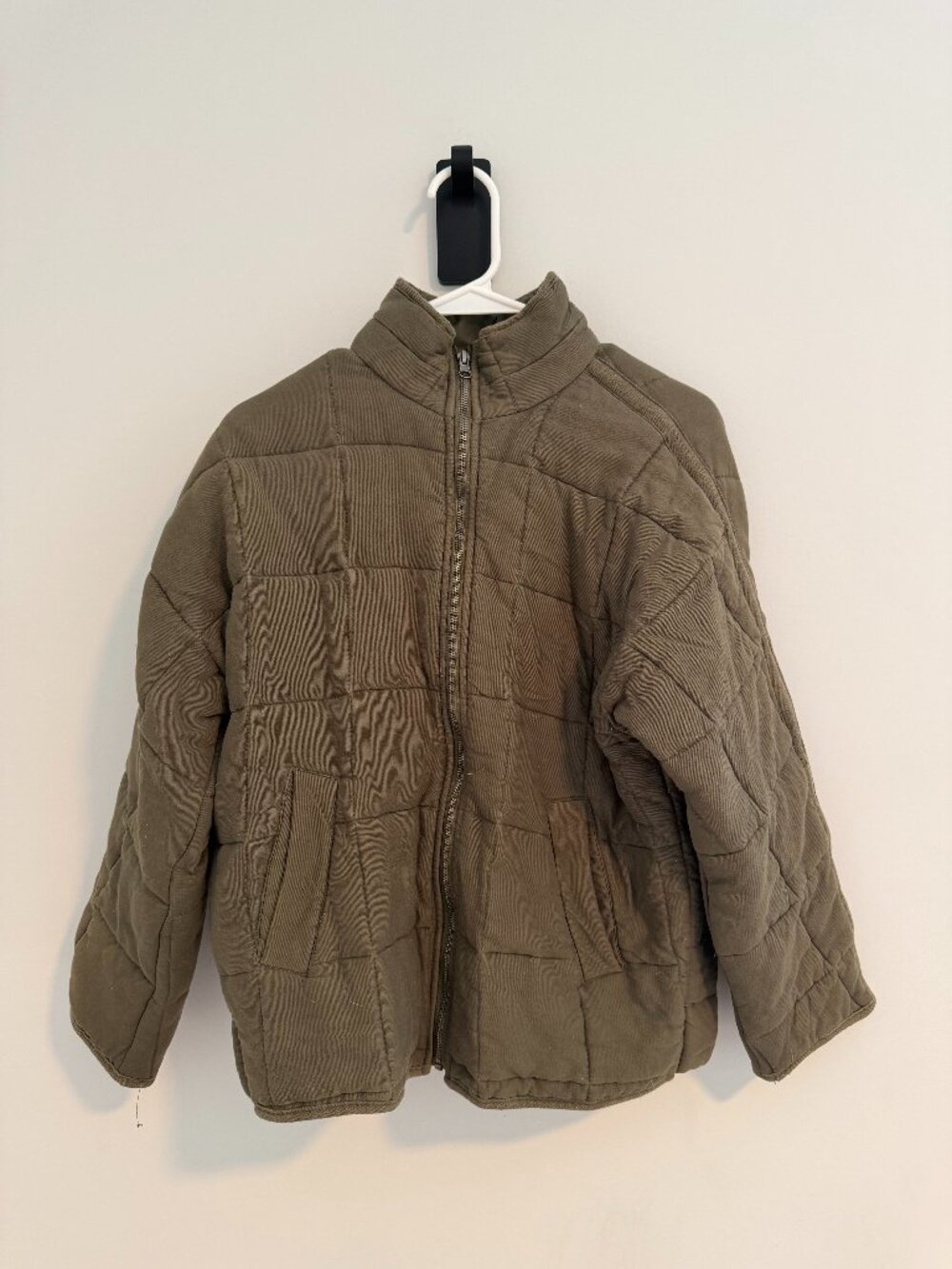 Thread & Supply Olive Quilted Puffer Jacket XS
